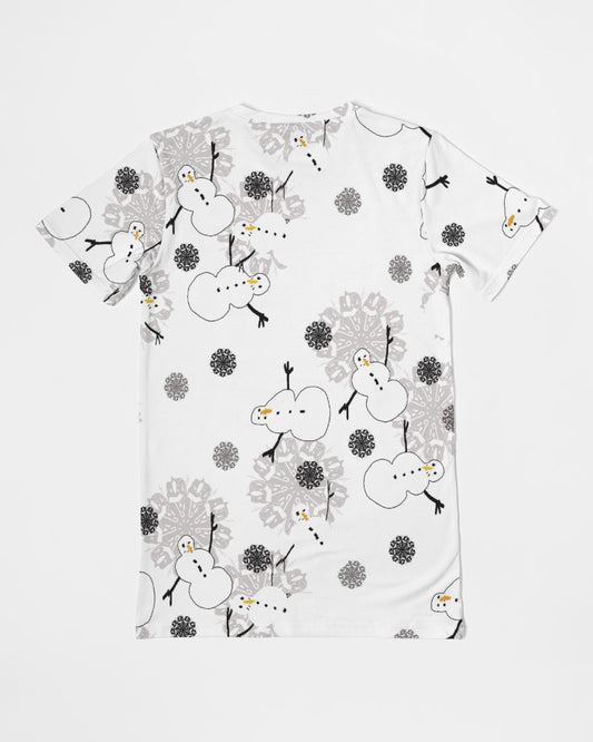 Snowman Pattern Men's Everyday Pocket Tee
