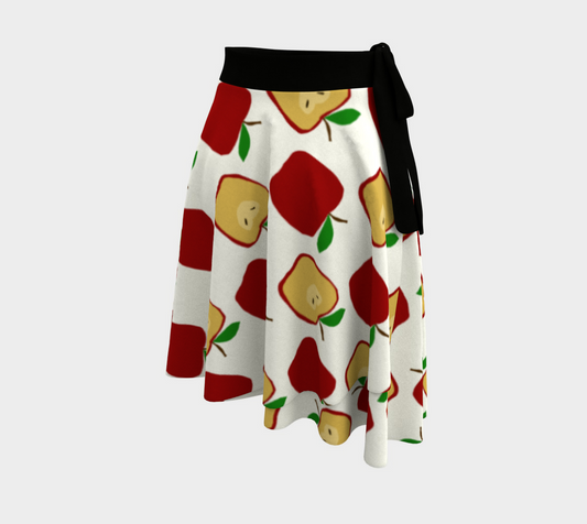 Apple Polkadots Wrap Skirt