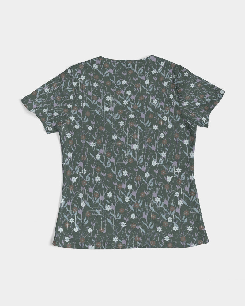 Violets On Gray Women's Tee