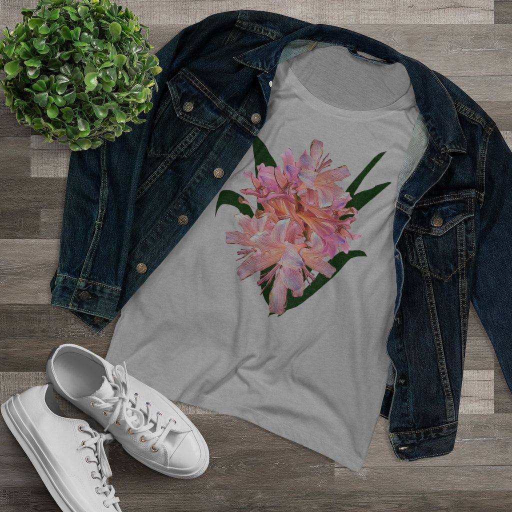 Pink Amaryllis Organic Women's Lover T-shirt