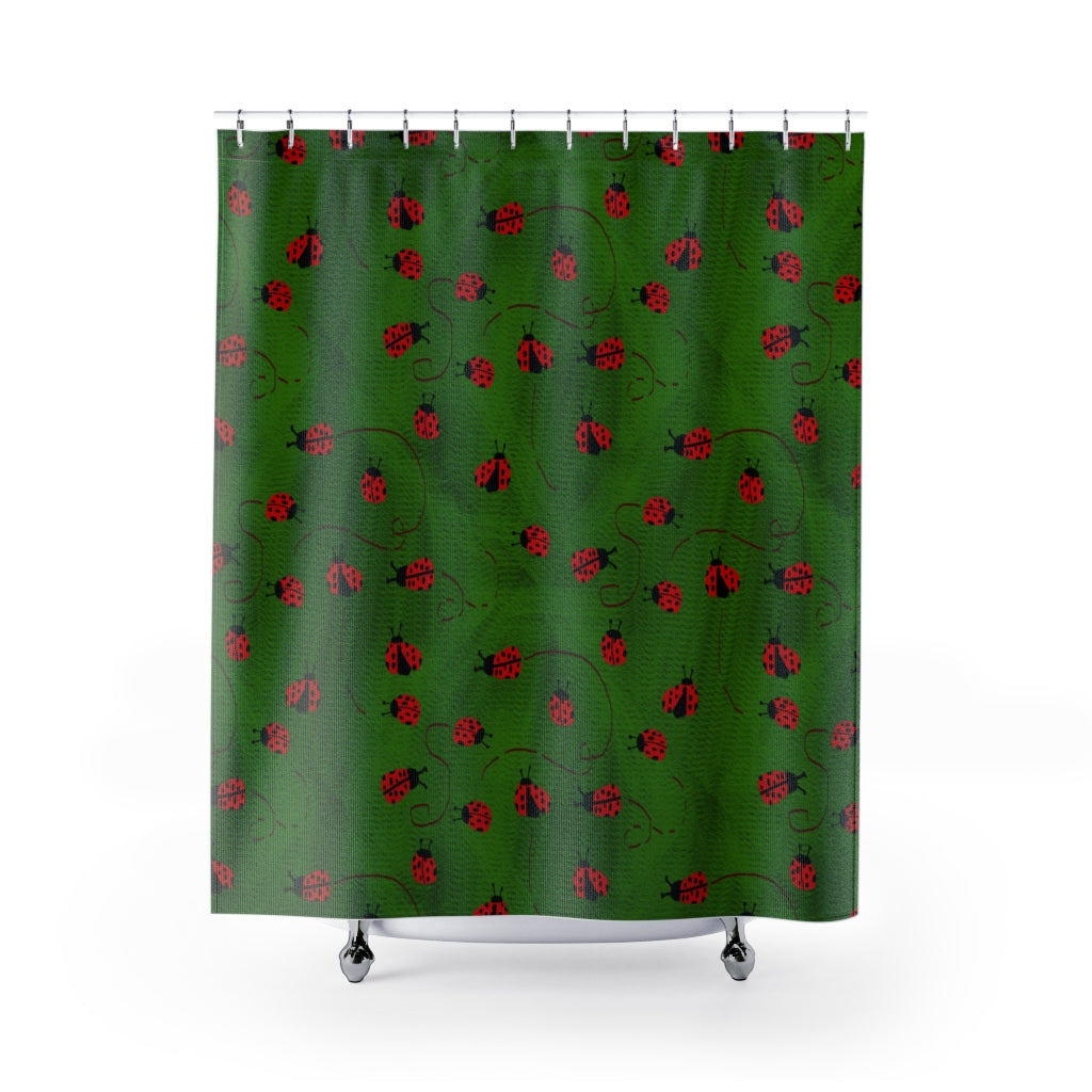Ladybugs Pattern Shower Curtains