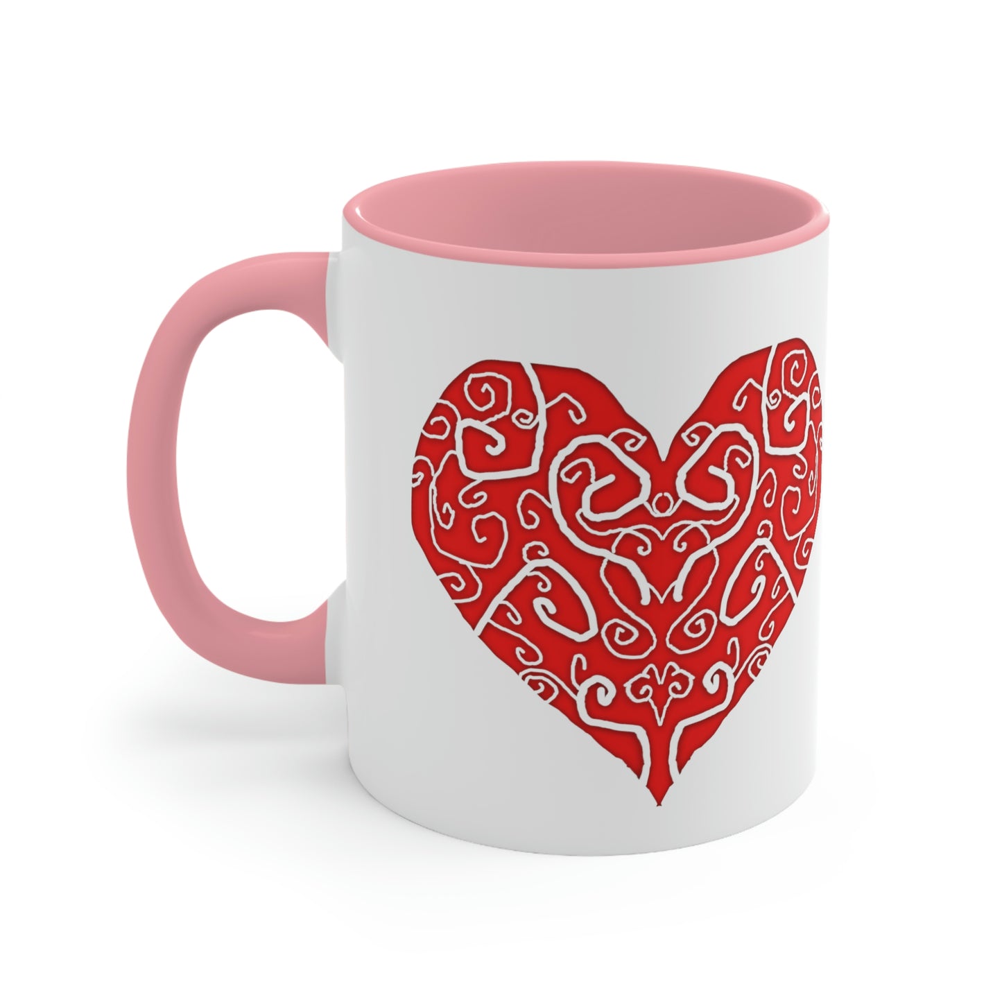 Heart Swirls Accent Mug