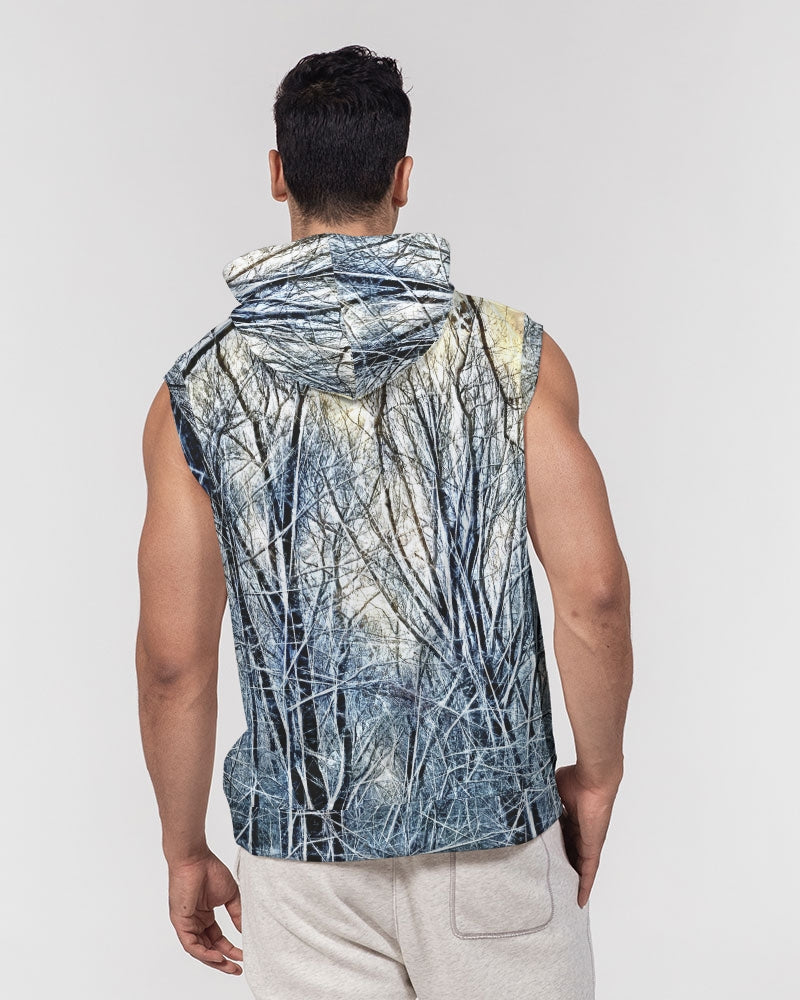 4 Oclock Winter Landscape Men's Premium Heavyweight Sleeveless Hoodie