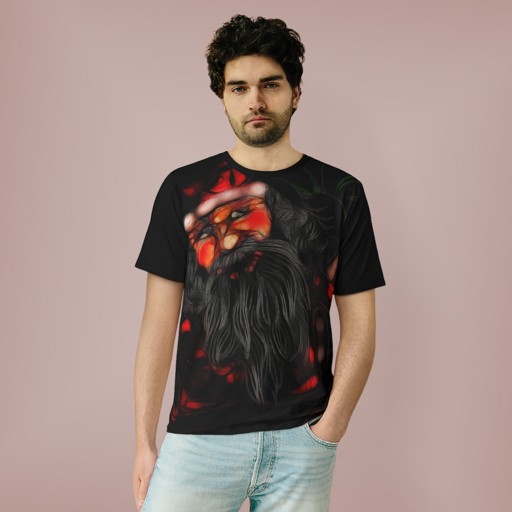 Santa Drawing Unisex AOP Cut & Sew T-Shirt