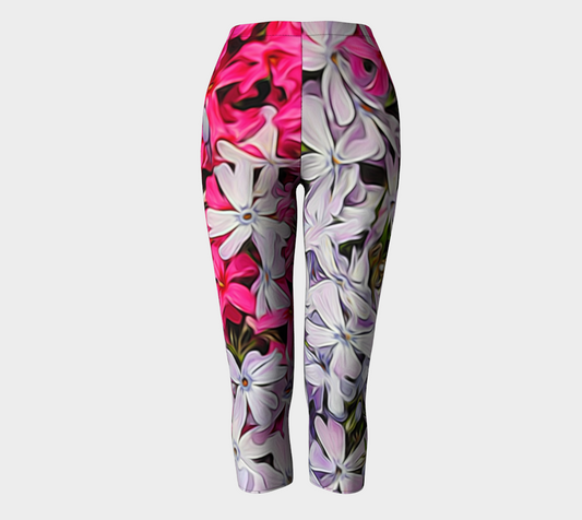 Pink and White Carpet Phlox Capris