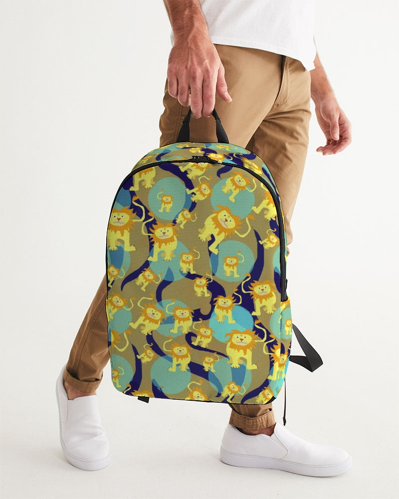 Lion Pattern Large Backpack