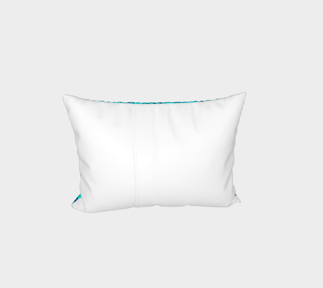 Blue Ice Fractal Kaleidoscope Bed Pillow Sham