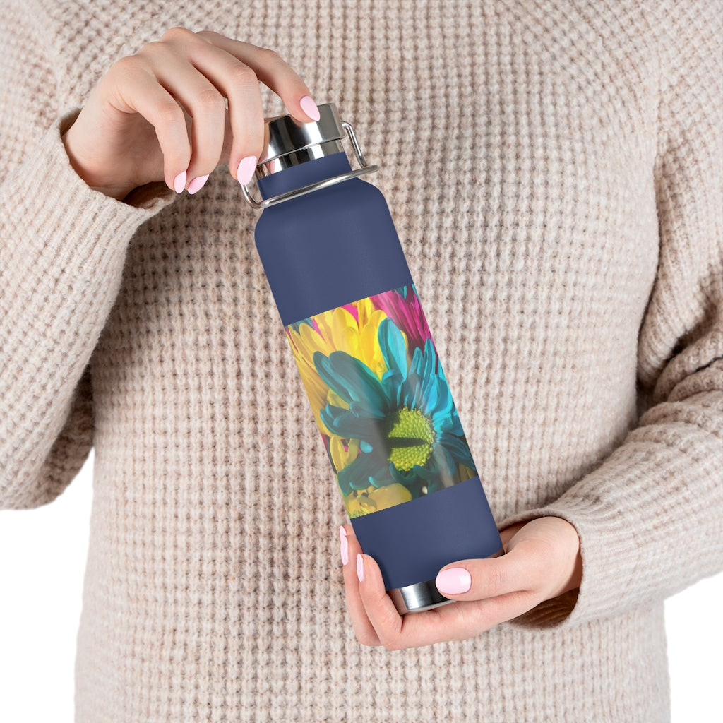 Raw Flowers 4 22oz Vacuum Insulated Bottle