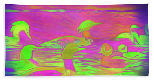 Birds Ducks - Bath Towel