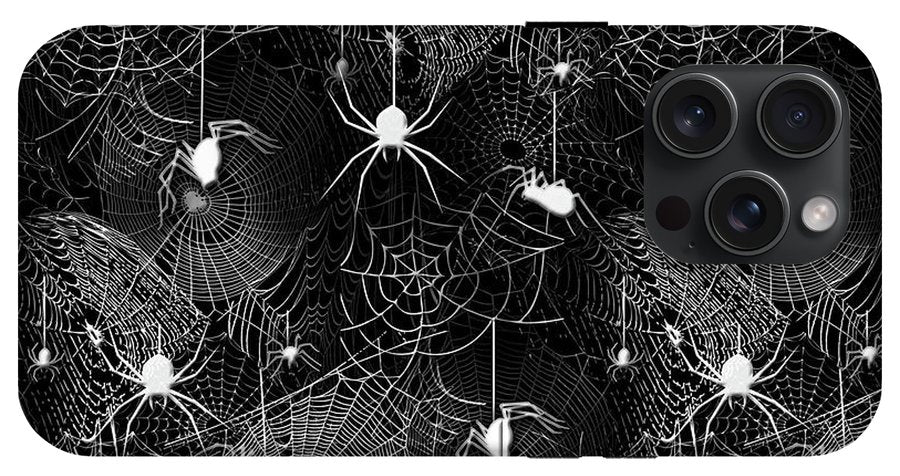 Black and White Spiders - Phone Case