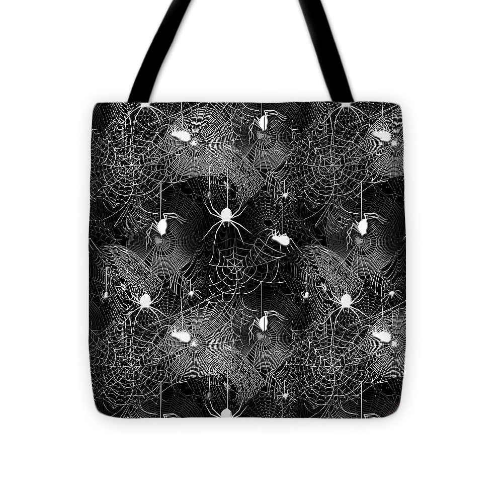 Black and White Spiders - Tote Bag