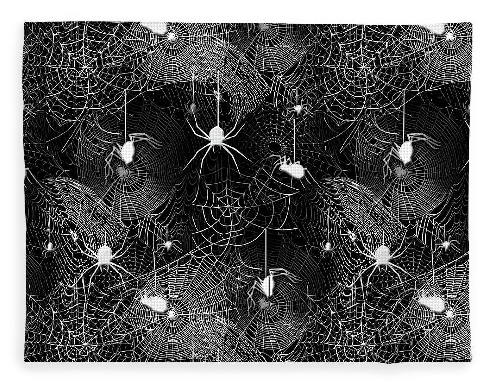 Black and White Spiders - Blanket