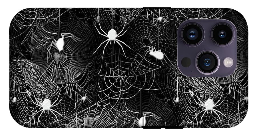 Black and White Spiders - Phone Case