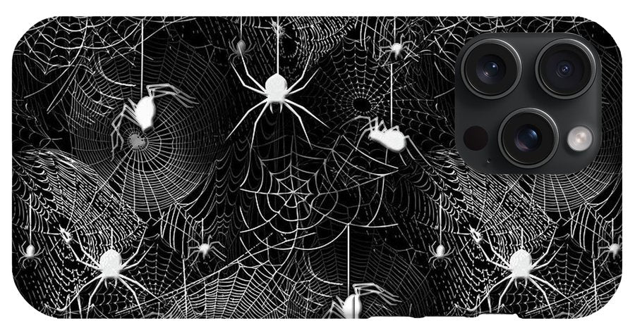 Black and White Spiders - Phone Case