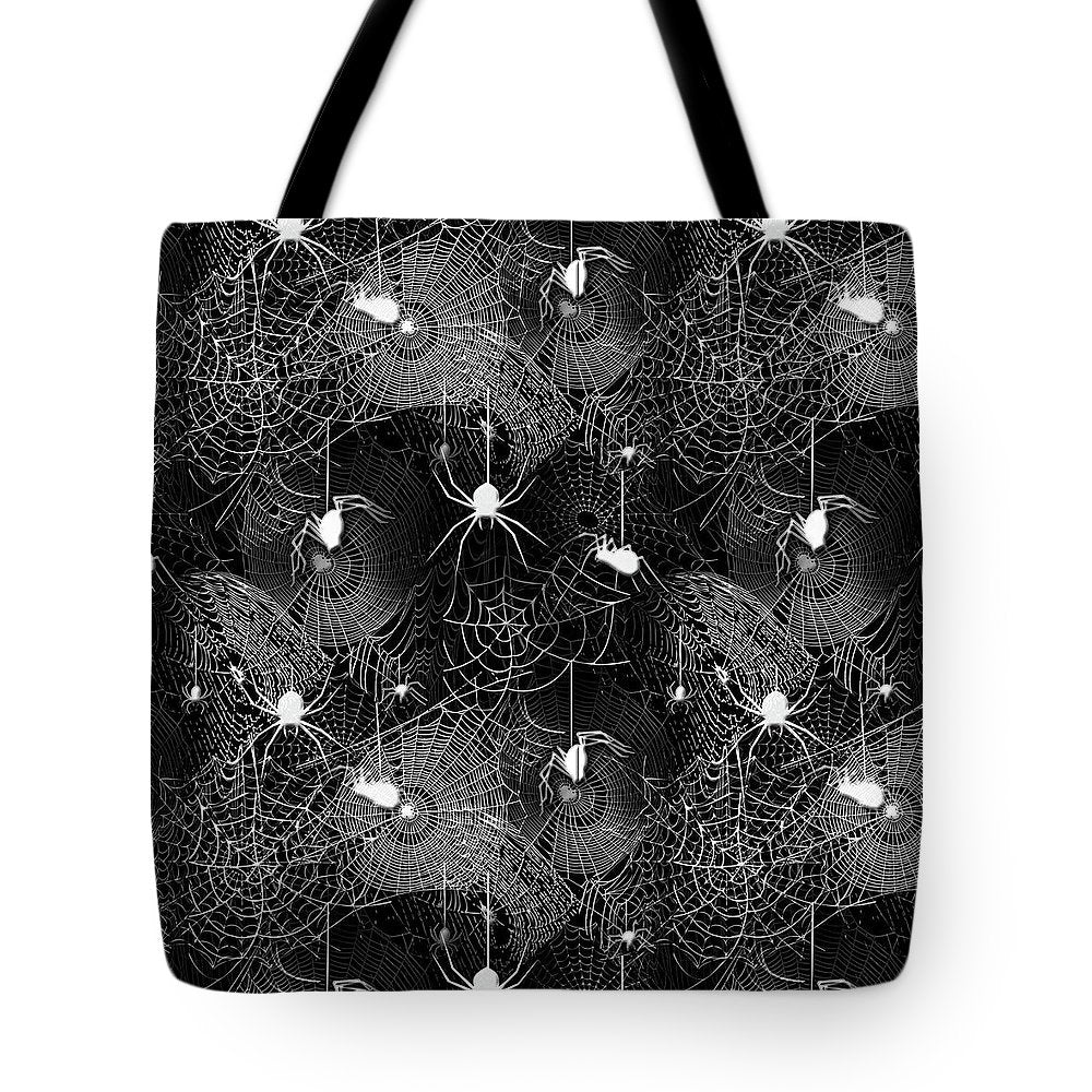 Black and White Spiders - Tote Bag