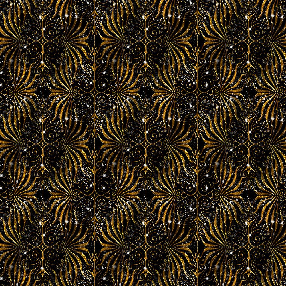 Black and Gold Victorian Sparkle Digital Image Download