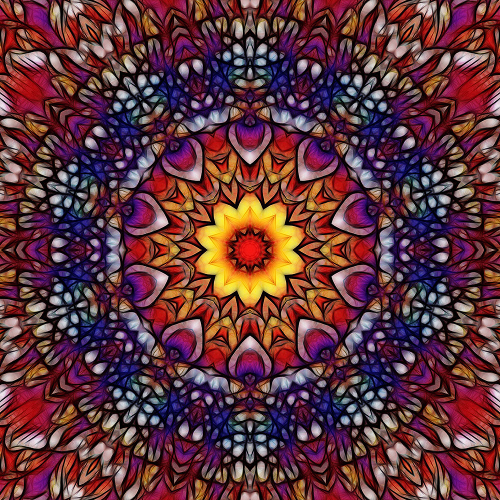 Blue Red Purple kaleidoscope Digital Image Download