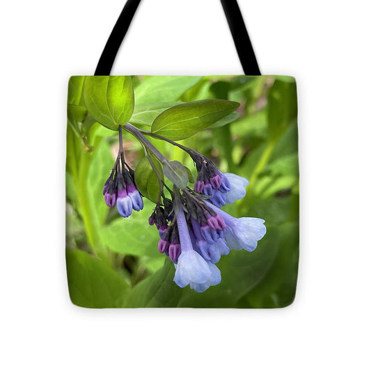 Blue and Purple April Wildflowers - Tote Bag