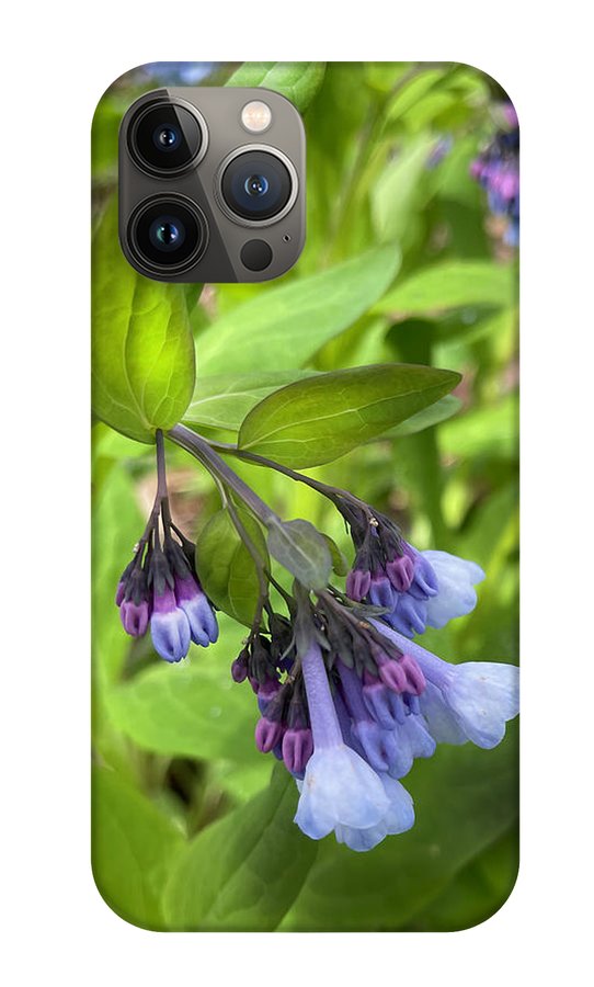 Blue and Purple April Wildflowers - Phone Case