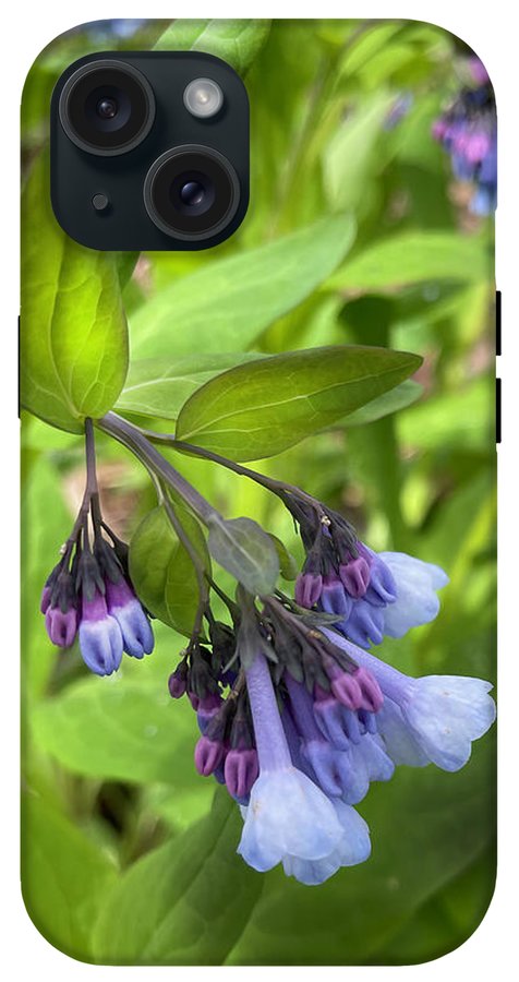 Blue and Purple April Wildflowers - Phone Case