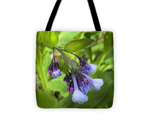 Blue and Purple April Wildflowers - Tote Bag