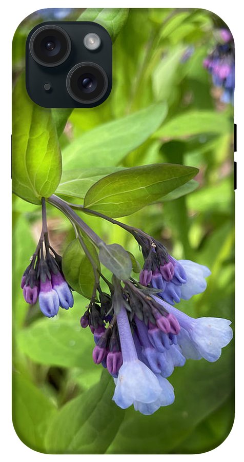 Blue and Purple April Wildflowers - Phone Case