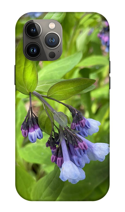 Blue and Purple April Wildflowers - Phone Case