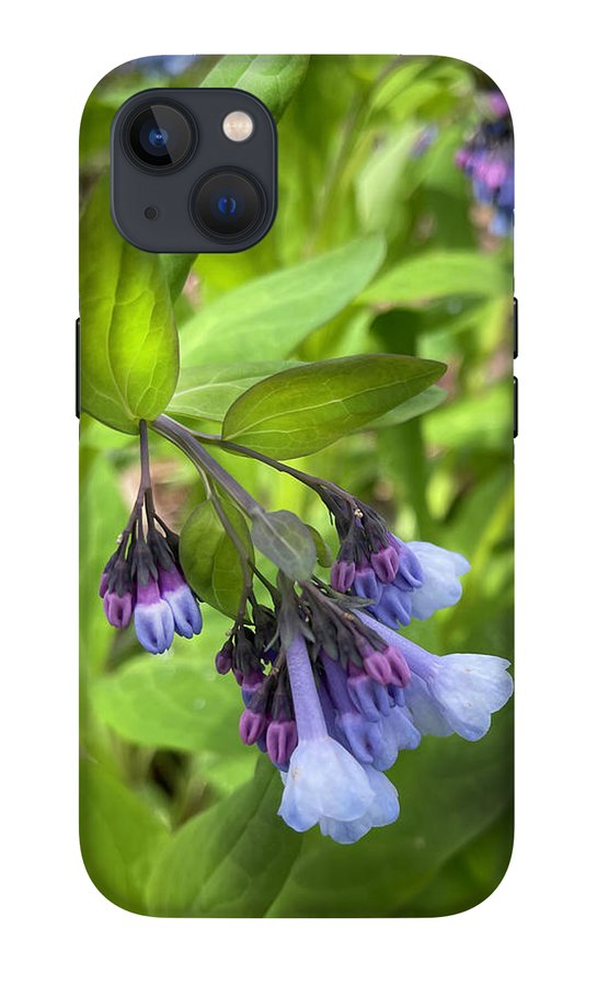 Blue and Purple April Wildflowers - Phone Case