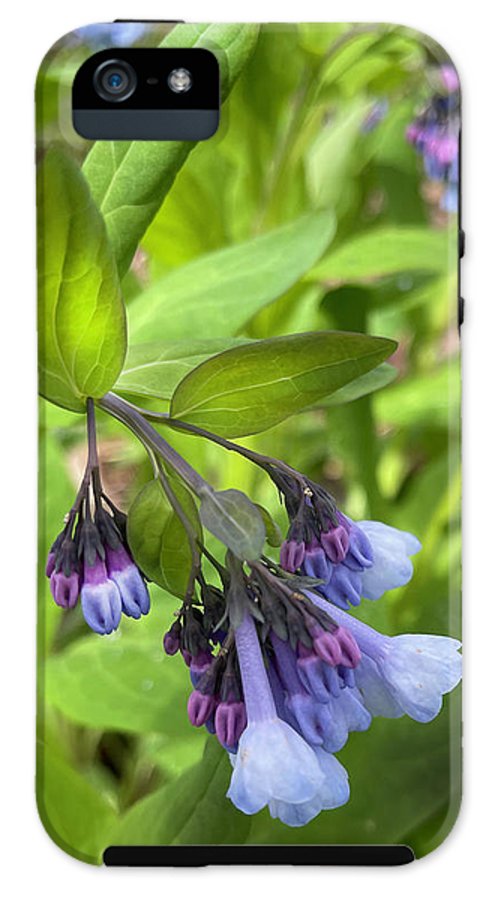 Blue and Purple April Wildflowers - Phone Case