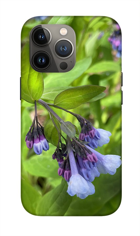 Blue and Purple April Wildflowers - Phone Case