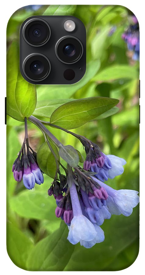 Blue and Purple April Wildflowers - Phone Case