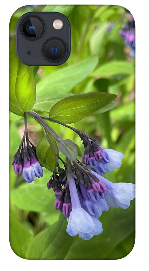 Blue and Purple April Wildflowers - Phone Case