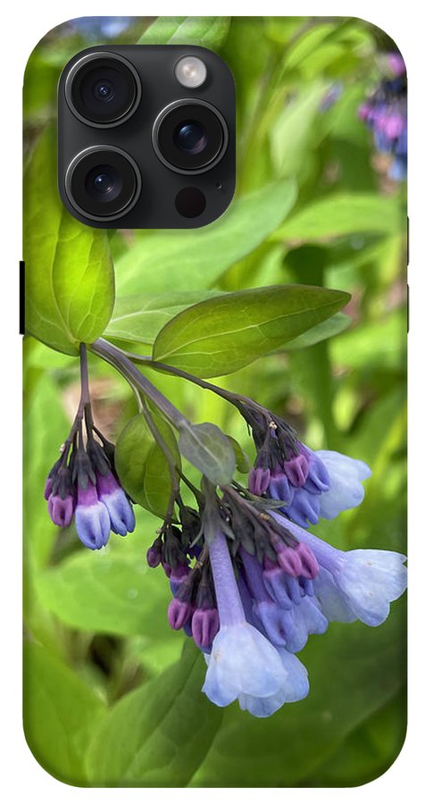 Blue and Purple April Wildflowers - Phone Case