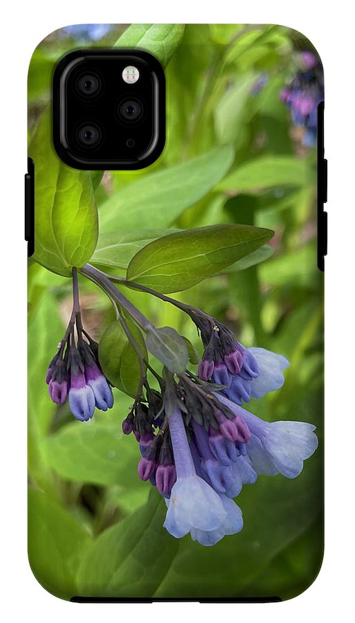Blue and Purple April Wildflowers - Phone Case