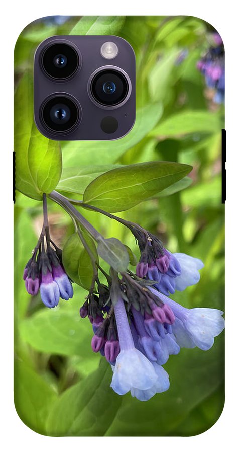 Blue and Purple April Wildflowers - Phone Case