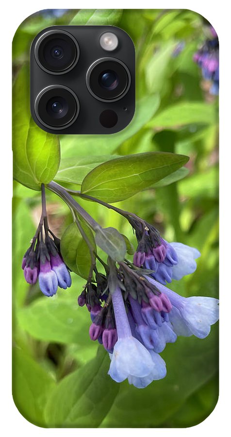 Blue and Purple April Wildflowers - Phone Case