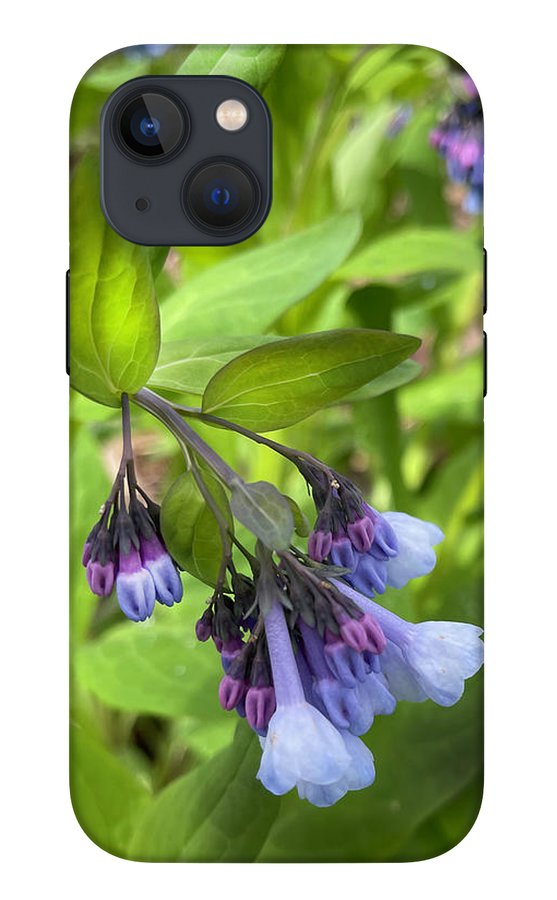 Blue and Purple April Wildflowers - Phone Case