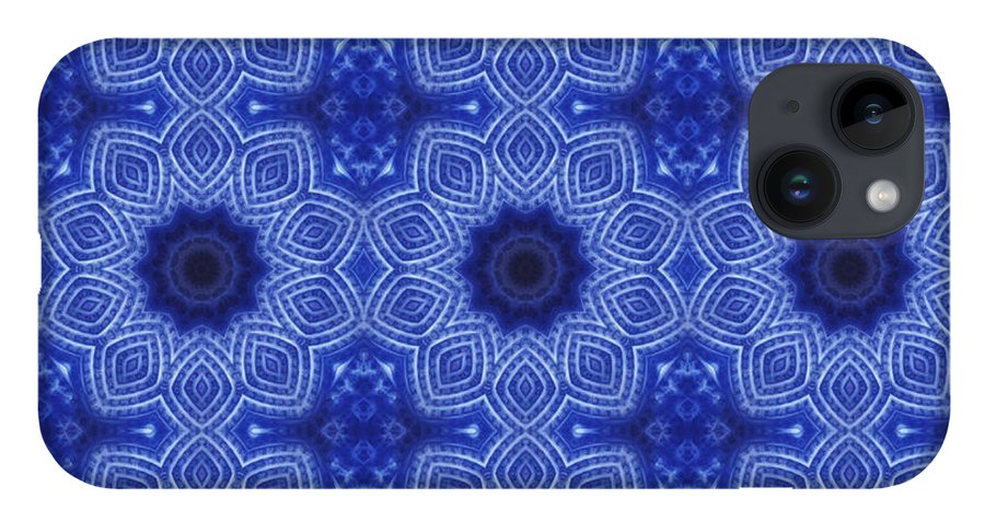 Blue and White Kaleidoscope - Phone Case
