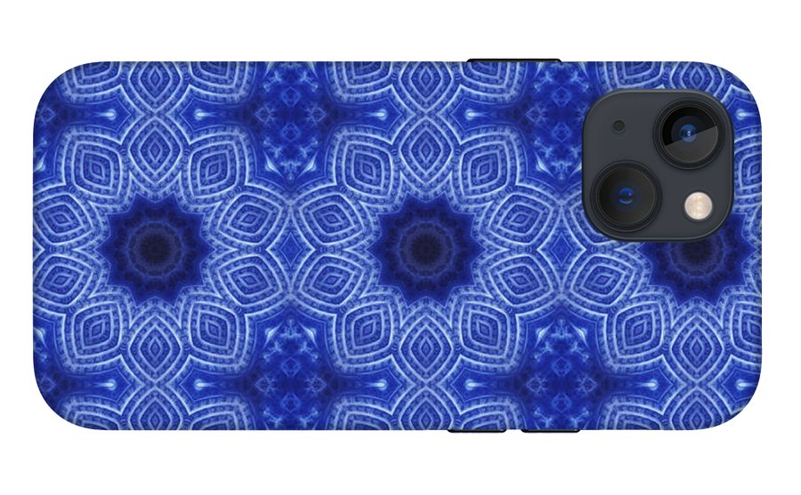 Blue and White Kaleidoscope - Phone Case