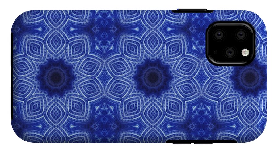 Blue and White Kaleidoscope - Phone Case