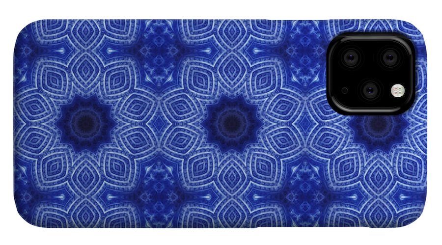 Blue and White Kaleidoscope - Phone Case