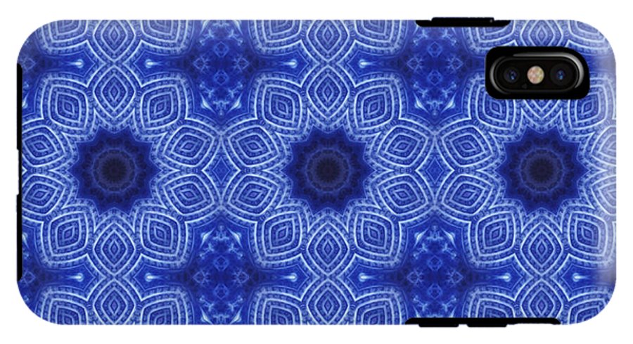 Blue and White Kaleidoscope - Phone Case