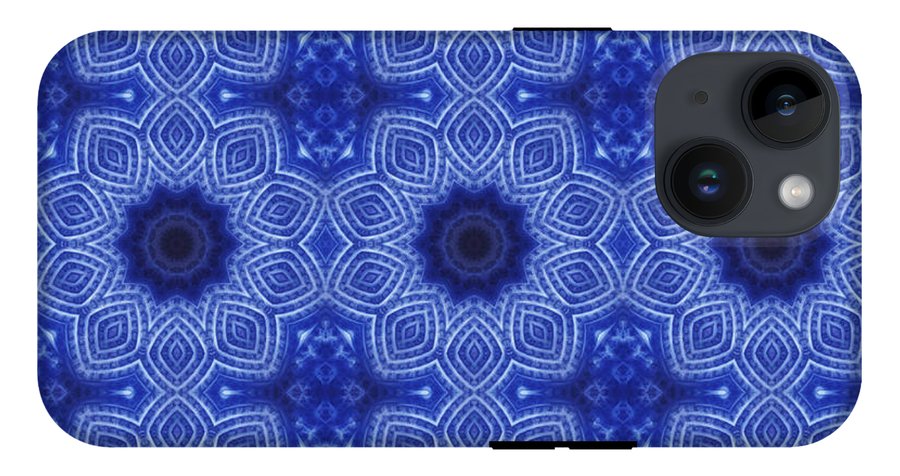 Blue and White Kaleidoscope - Phone Case