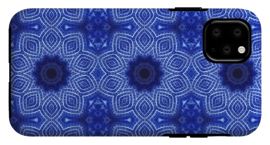 Blue and White Kaleidoscope - Phone Case