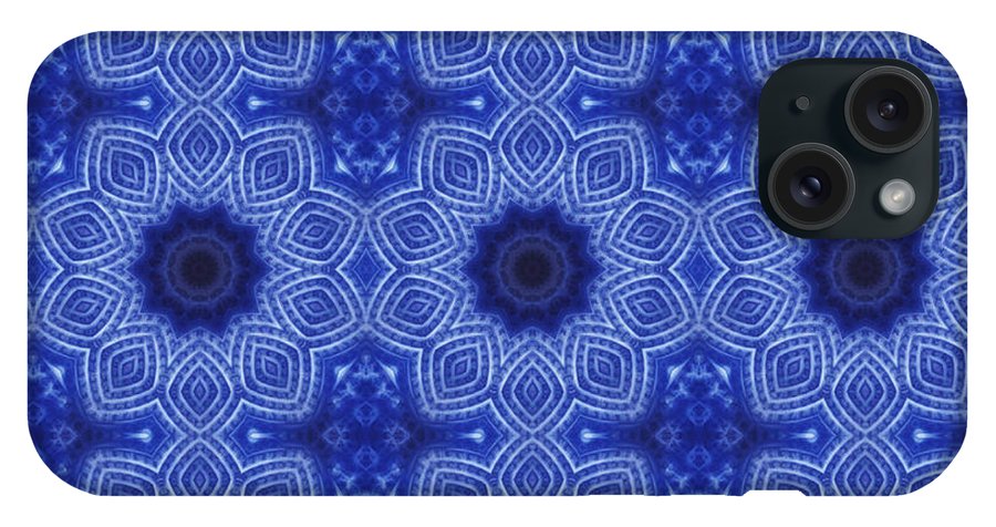 Blue and White Kaleidoscope - Phone Case