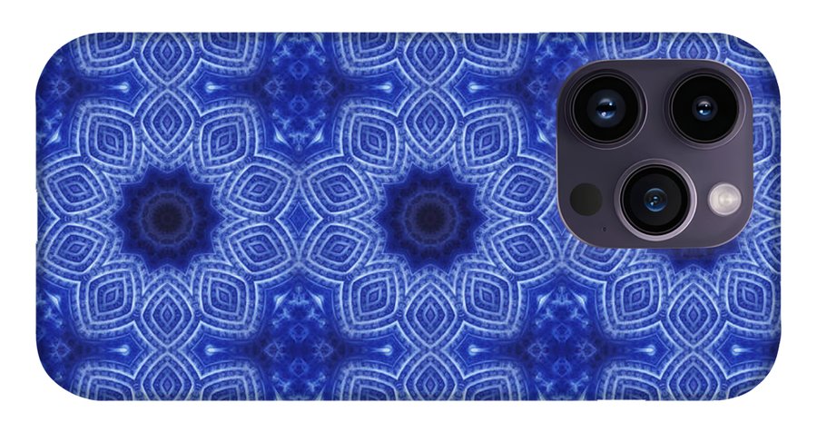 Blue and White Kaleidoscope - Phone Case