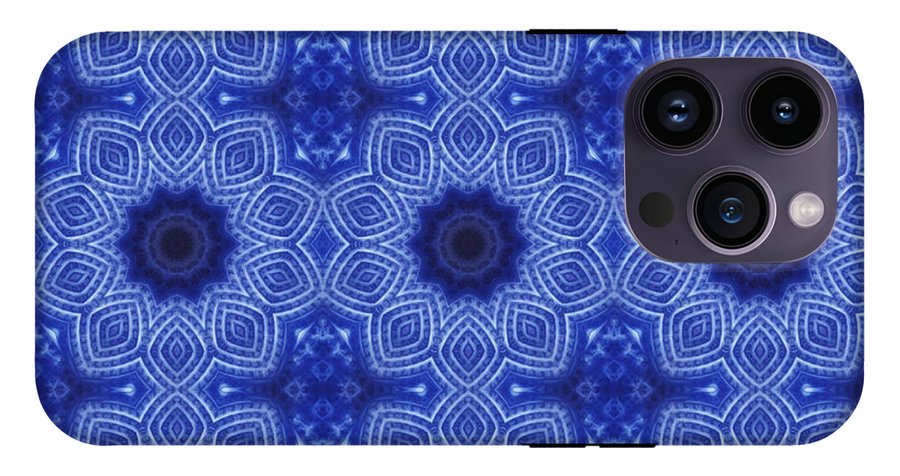 Blue and White Kaleidoscope - Phone Case