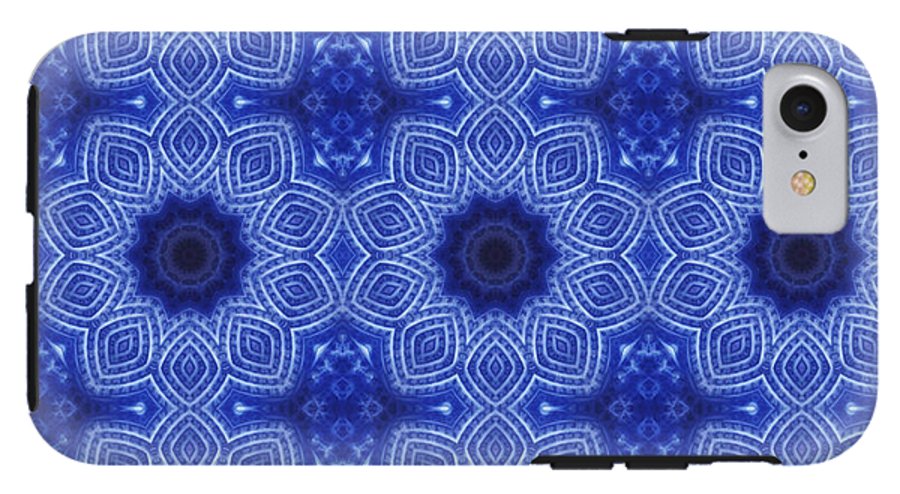 Blue and White Kaleidoscope - Phone Case