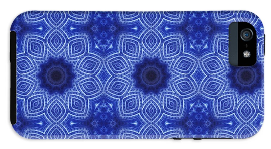 Blue and White Kaleidoscope - Phone Case
