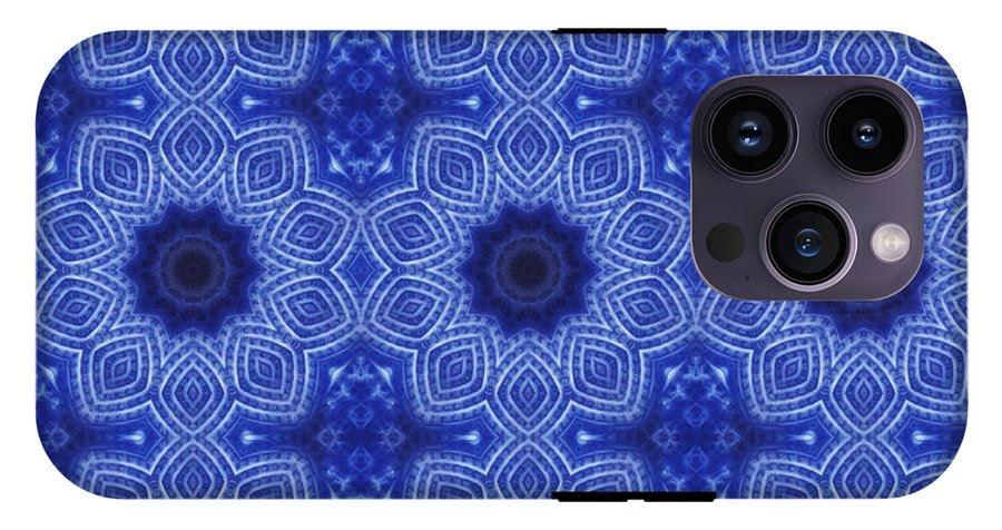 Blue and White Kaleidoscope - Phone Case